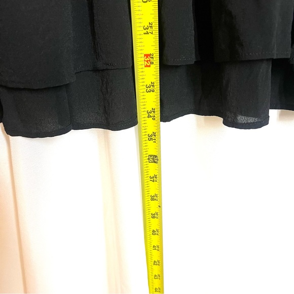 Zara Black Long Sleeve Smock Tier Dress with Ruffle Detail Flowy Soft Small - Picture 4 of 11
